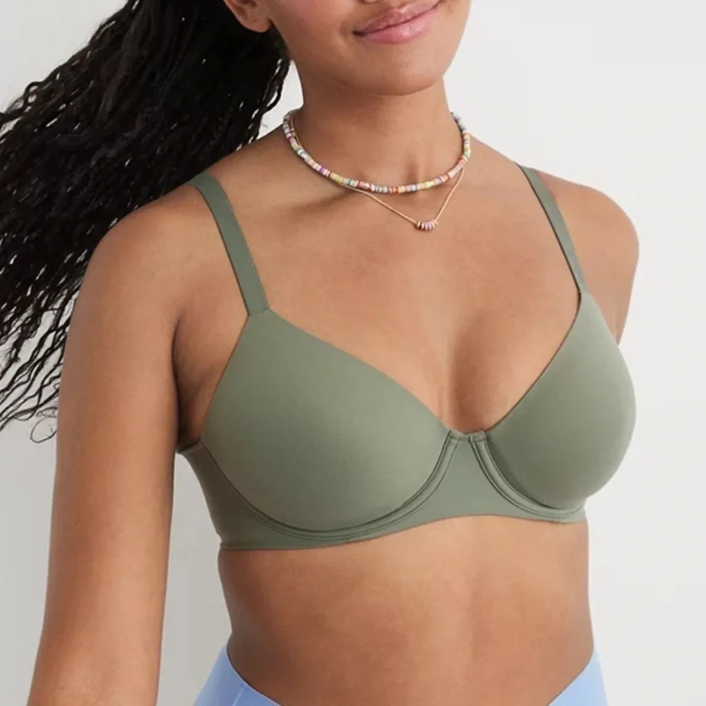SMOOTHEZ By Aerie Full Coverage Lightly Lined Bra - Olive